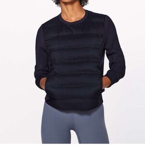 Lululemon Down and Around Navy Crew Neck Sweater